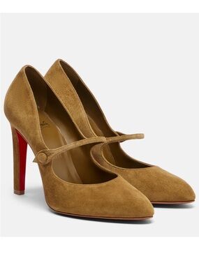 Christian Louboutin Mary Fannylove Suede heels RETAIL 1,045